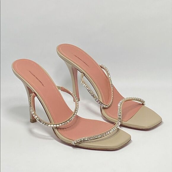 Amina Muaddi Gilda Crystal Strap Sandal size 40 - Picture 5 of 10